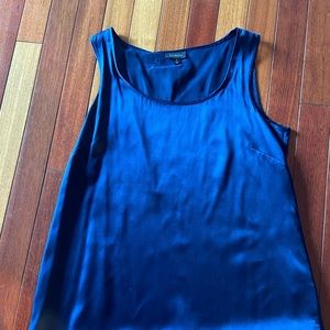 Talbots navy blue, silk tank